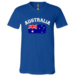 Australia Flag Funny Gift V-Neck T-Shirt