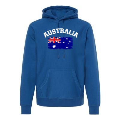 Australia Flag Funny Gift Premium Hoodie