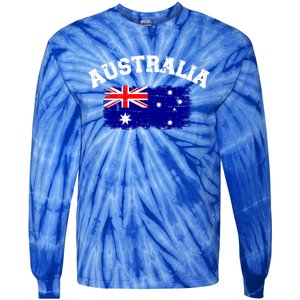 Australia Flag Funny Gift Tie-Dye Long Sleeve Shirt