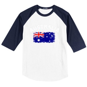 Australia Flag Funny Gift Baseball Sleeve Shirt