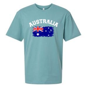 Australia Flag Funny Gift Sueded Cloud Jersey T-Shirt