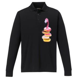 A Famished Flamingo 1 Performance Long Sleeve Polo