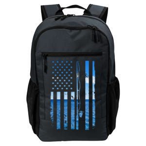 American Flag Fish Fisher Fisherman Funny Bass Fishing Usa Daily Commute Backpack