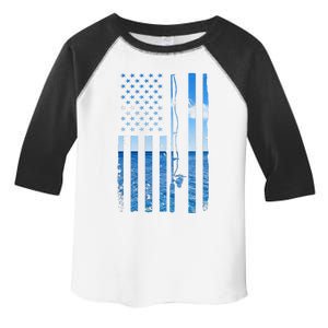 American Flag Fish Fisher Fisherman Funny Bass Fishing Usa Toddler Fine Jersey T-Shirt