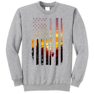 American Flag Fish Fisher Fisherman Tall Sweatshirt