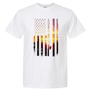 American Flag Fish Fisher Fisherman Garment-Dyed Heavyweight T-Shirt