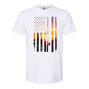 American Flag Fish Fisher Fisherman Softstyle CVC T-Shirt