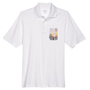 American Flag Fish Fisher Fisherman Men's Origin Performance Pique Polo