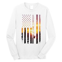 American Flag Fish Fisher Fisherman Long Sleeve Shirt