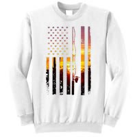 American Flag Fish Fisher Fisherman Sweatshirt