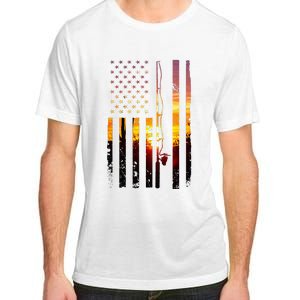 American Flag Fish Fisher Fisherman Adult ChromaSoft Performance T-Shirt