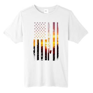 American Flag Fish Fisher Fisherman Tall Fusion ChromaSoft Performance T-Shirt