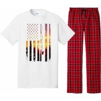 American Flag Fish Fisher Fisherman Pajama Set