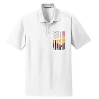 American Flag Fish Fisher Fisherman Dry Zone Grid Polo