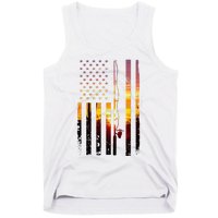 American Flag Fish Fisher Fisherman Tank Top