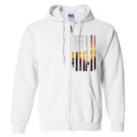 American Flag Fish Fisher Fisherman Full Zip Hoodie