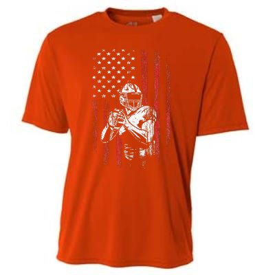 American Flag Football Team Gift Cooling Performance Crew T-Shirt