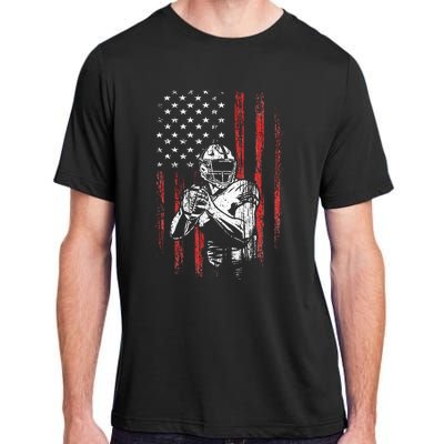 American Flag Football Team Gift Adult ChromaSoft Performance T-Shirt