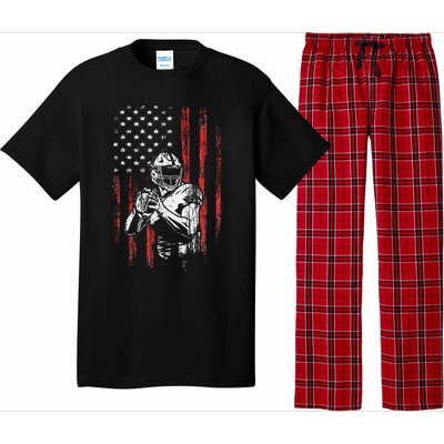 American Flag Football Team Gift Pajama Set