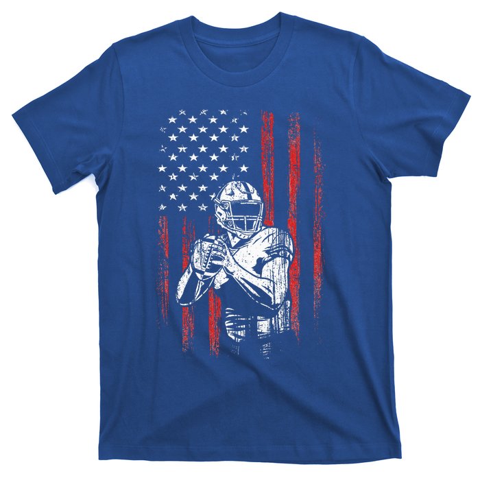 American Flag Football Team Gift T-Shirt