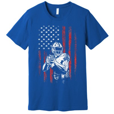 American Flag Football Team Gift Premium T-Shirt