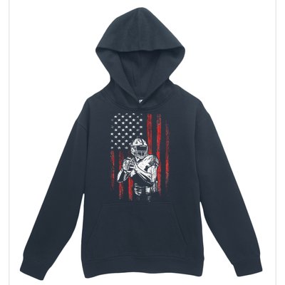 American Flag Football Team Gift Urban Pullover Hoodie