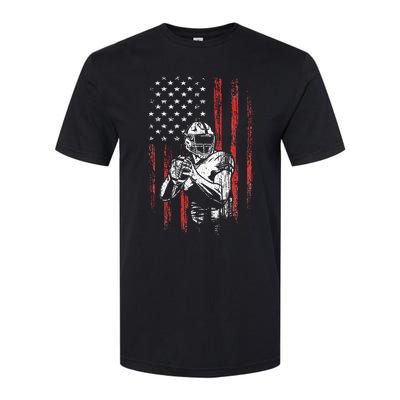 American Flag Football Team Gift Softstyle CVC T-Shirt