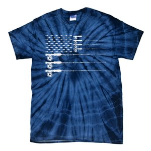 American Flag Fly Fishing Rod Trout Patriot Gift Tie-Dye T-Shirt