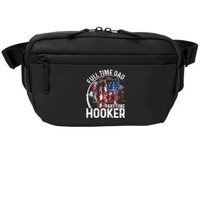 American Flag Full Time Dad Part Time Hooker Fathers Day Gift Crossbody Pack