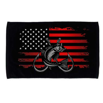 American Flag Fishing Microfiber Hand Towel