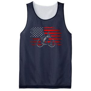 American Flag Fishing Mesh Reversible Basketball Jersey Tank