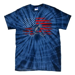 American Flag Fishing Tie-Dye T-Shirt