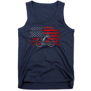 American Flag Fishing Tank Top