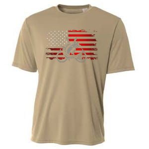 American Flag Fishing Cooling Performance Crew T-Shirt