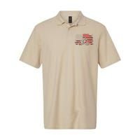 American Flag Fishing Softstyle Adult Sport Polo