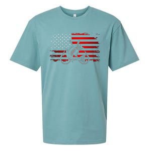 American Flag Fishing Sueded Cloud Jersey T-Shirt