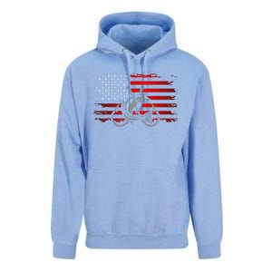 American Flag Fishing Unisex Surf Hoodie