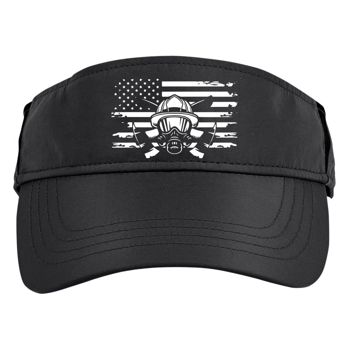 American Flag Fireman Firefighter Apparel Fireman Adult Drive Performance Visor