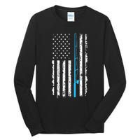 American Flag Fishing Rod Vintage fishing Tall Long Sleeve T-Shirt