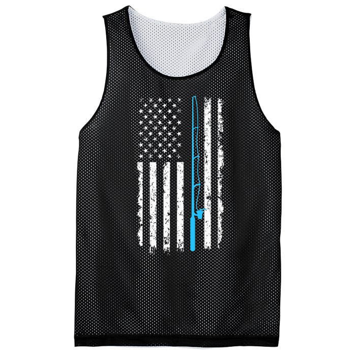 American Flag Fishing Rod Vintage fishing Mesh Reversible Basketball Jersey Tank