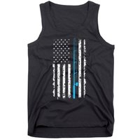 American Flag Fishing Rod Vintage fishing Tank Top