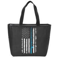 American Flag Fishing Rod Vintage fishing Zip Tote Bag