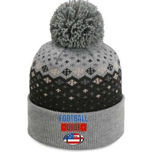 American Flag Football Gift Perfect Dude Gift Usa Dude Meaningful Gift The Baniff Cuffed Pom Beanie