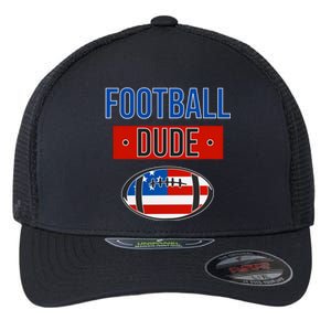 American Flag Football Gift Perfect Dude Gift Usa Dude Meaningful Gift Flexfit Unipanel Trucker Cap