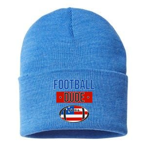 American Flag Football Gift Perfect Dude Gift Usa Dude Meaningful Gift Sustainable Knit Beanie