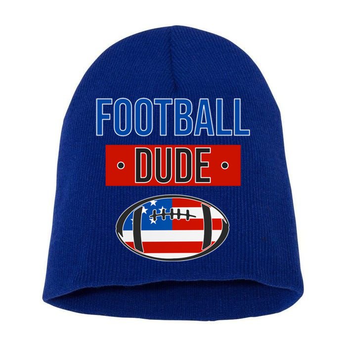 American Flag Football Gift Perfect Dude Gift Usa Dude Meaningful Gift Short Acrylic Beanie