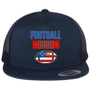 American Flag Football Gift Perfect Dude Gift Usa Dude Meaningful Gift Flat Bill Trucker Hat