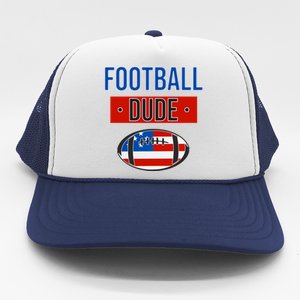 American Flag Football Gift Perfect Dude Gift Usa Dude Meaningful Gift Trucker Hat