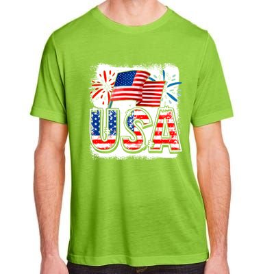 American Flag Funny Usa 4th Of July Funny Mom Mama Gift Adult ChromaSoft Performance T-Shirt