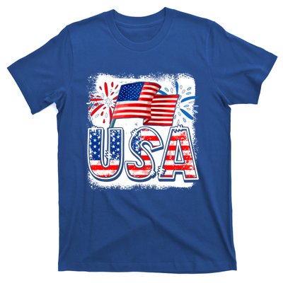 American Flag Funny Usa 4th Of July Funny Mom Mama Gift T-Shirt